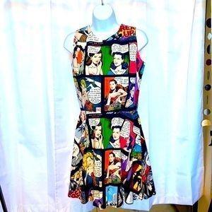 NWOT Hemet Comic strip a line dress